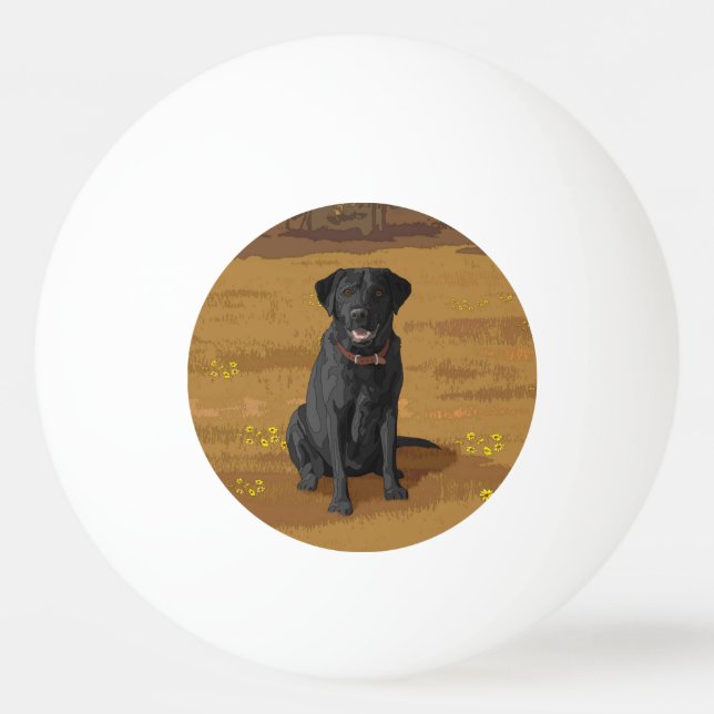 Black Labrador Retriever Hund Lover Geschenk Tischtennisball (Vorderseite)
