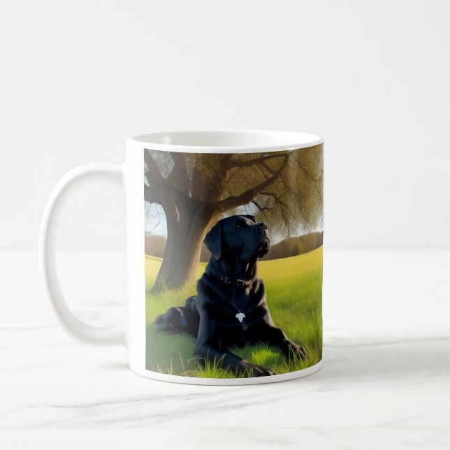 Black Labrador Retriever Kaffeetasse (Links)