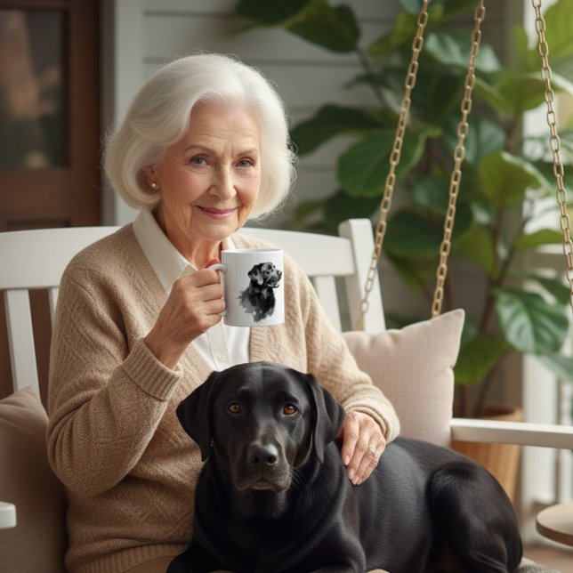 Black Labrador Retriever Kaffeetasse (Von Creator hochgeladen)