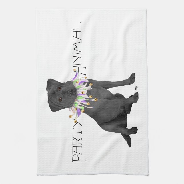 Black Labrador Retriever Küchentuch (Vertikal)