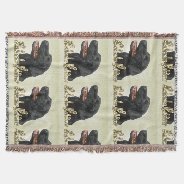 Black Labrador Retriever Kunstgeschenke Decke (Vorderseite)