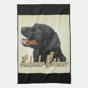 Black Labrador Retriever Kunstgeschenke Geschirrtuch