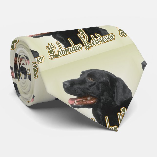 Black Labrador Retriever Kunstgeschenke Krawatte (Gerollt)