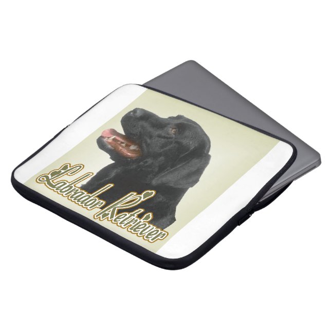 Black Labrador Retriever Kunstgeschenke Laptopschutzhülle (Vorne Oben)