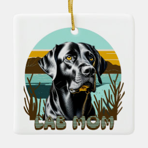 Black Labrador Retriever   LABRADOR MAMA Keramikornament