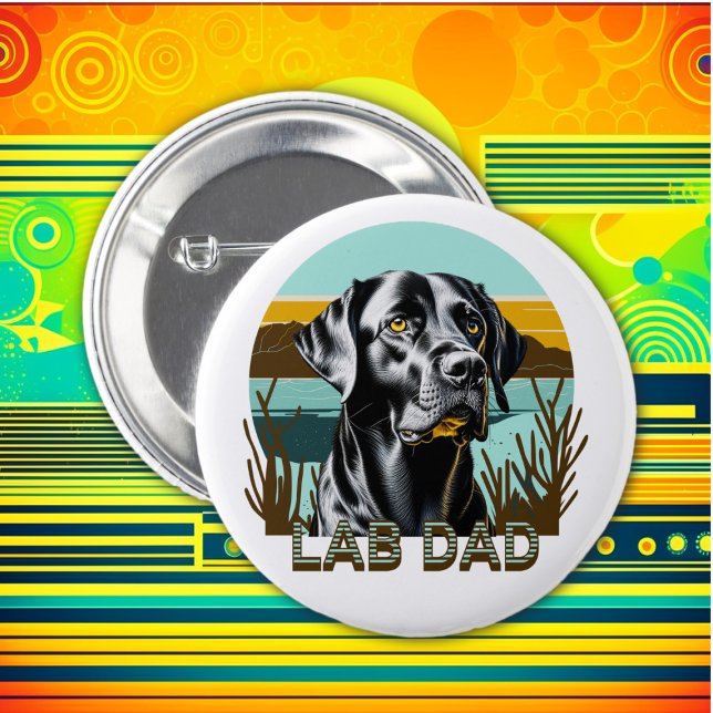 Black Labrador Retriever | LABRADOR VATER Button (Von Creator hochgeladen)