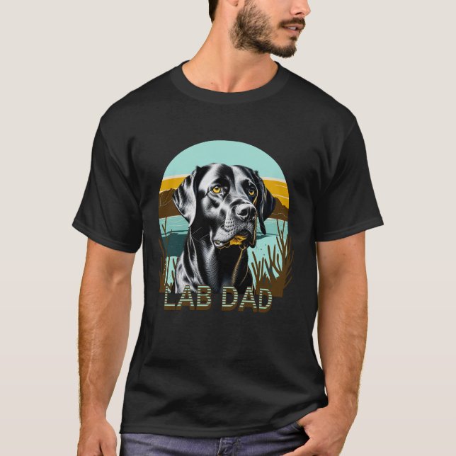 Black Labrador Retriever | LABRADOR VATER T-Shirt (Vorderseite)