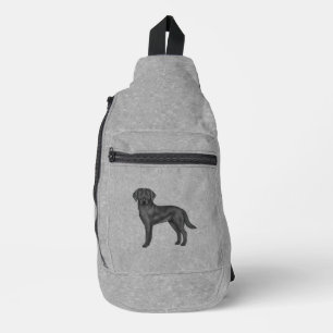 Black Labrador Retriever Niedlich Cartoon Labrador Crossbody Bag