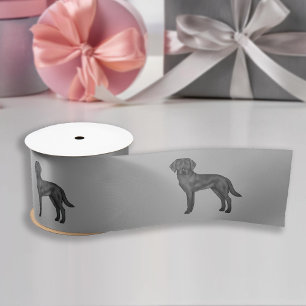Black Labrador Retriever Niedlich Cartoon Labrador Satinband