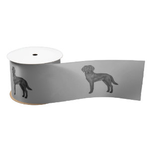 Black Labrador Retriever Niedlich Cartoon Labrador Satinband