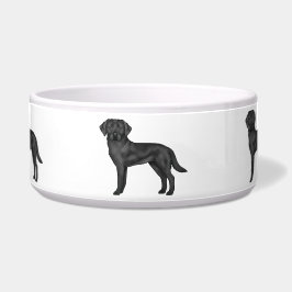 Black Labrador Retriever Niedlicher Cartoon Labrad Napf