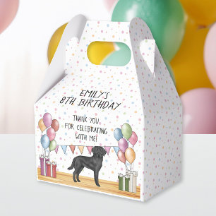 Black Labrador Retriever Pastel Geburtstag Vielen  Geschenkschachtel