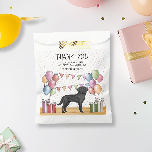 Black Labrador Retriever Pastel Geburtstag Vielen  Geschenktütchen (Von Creator hochgeladen)