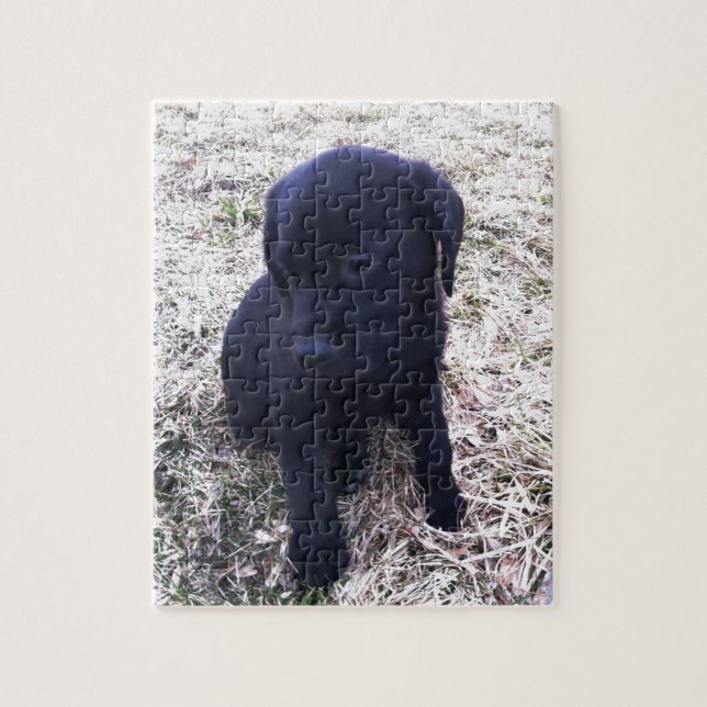 Black Labrador Retriever Puppy Puzzle (Vertikal)