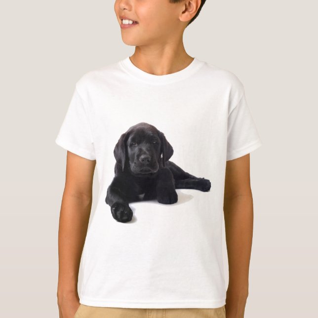 Black Labrador Retriever Puppy T-Shirt (Vorderseite)