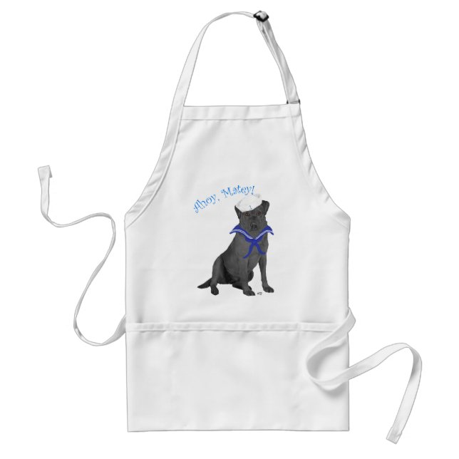 Black Labrador Retriever Sailor Schürze (Vorne)
