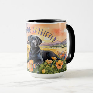 Black Labrador Retriever Sunrise Combo Tasse
