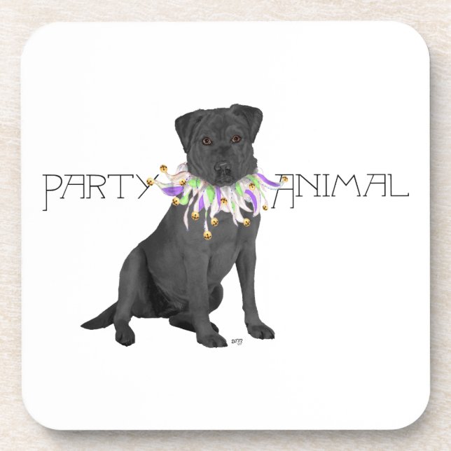 Black Labrador Retriever Untersetzer (Vorderseite)