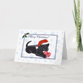 Black Labrador Retriever Weihnachtsschneeflocke Feiertagskarte
