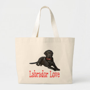 Black Labrador Retriever Welpe Hund Liebe Jumbo Stoffbeutel