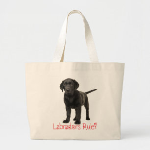 Black Labrador Retriever Welpe Hund Liebe Jumbo Stoffbeutel