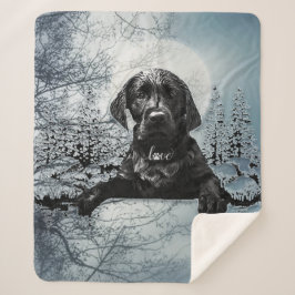 Black Labrador Retriever Welppy T - Shirt Throw Pi Sherpadecke