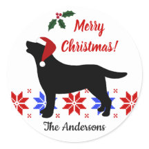 Black Labrador Silhouette Weihnachten