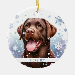 Black Labrador - Snowflake Keramik Ornament