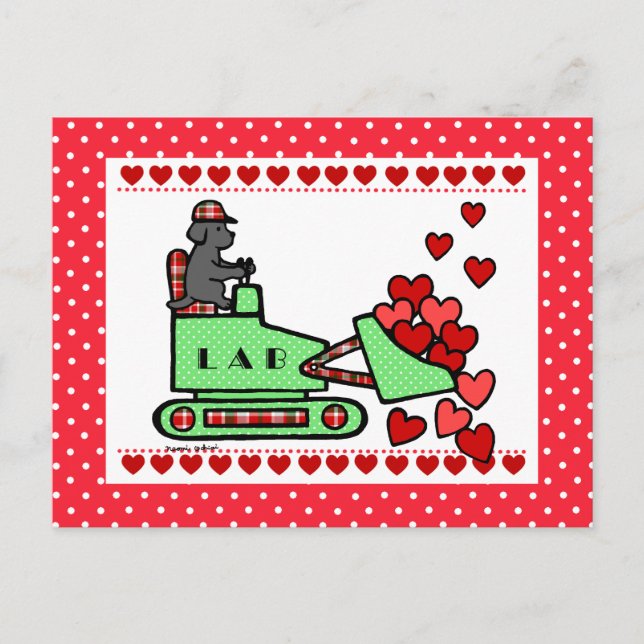 Black Labrador Stille Dein Herz Postkarte (Vorderseite)