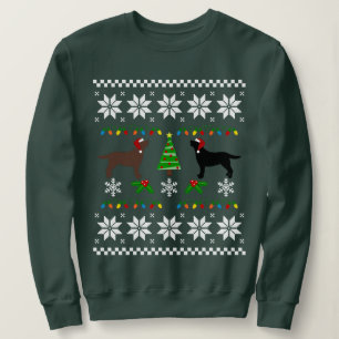 Black Labrador und Schokolade Labrador Weihnachten Sweatshirt