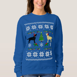 Black Labrador und Yellow Labrador Weihnachten Sweatshirt