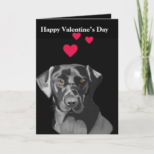 Black Labrador Valentine Feiertagskarte