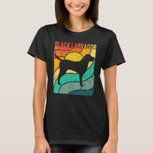 Black Labrador Vintag Sunset Mama Vater T-Shirt