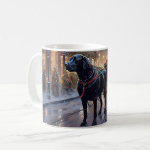 Black Labrador Weihnachten Kaffeetasse