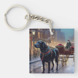Black Labrador Weihnachten Schlüsselanhänger
