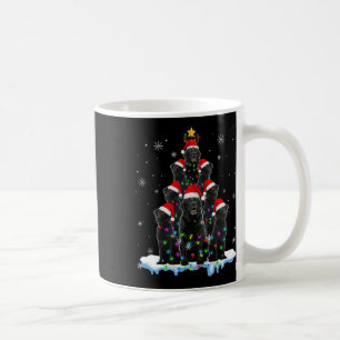 Black Labrador Weihnachtsbaum Lichter Weihnachten  Kaffeetasse