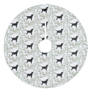 Black Labrador - Weihnachtsfeiertag - Hundeschwarz Fleece Weihnachtsbaumdecke