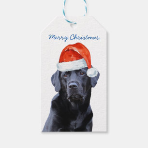 Black Labrador Weihnachtsfeiertag Niedlich Santa D Geschenkanhänger