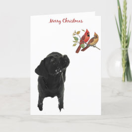 Black Labrador Weihnachtskarte Feiertagskarte