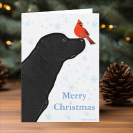 Black Labrador Weihnachtskarte Feiertagskarte