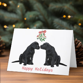 Black Labrador Weihnachtskarte Feiertagskarte
