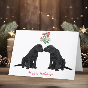Black Labrador Weihnachtskarte Feiertagskarte