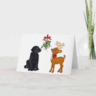 Black Labrador Weihnachtskarte Feiertagskarte
