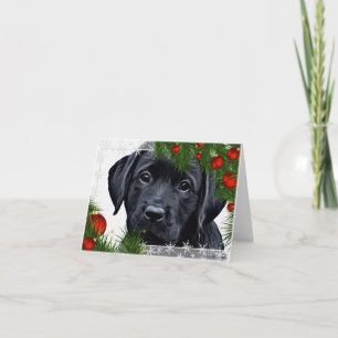 Black Labrador Weihnachtskarte Feiertagskarte