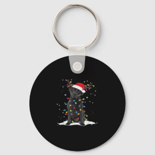 Black Labrador Xmas Hund Weihnachtsbaum Light Clas Schlüsselanhänger