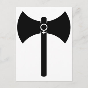 Black Labrys Postkarte