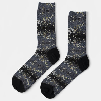 Black Lace 1 Tree Bark Patterned Socken