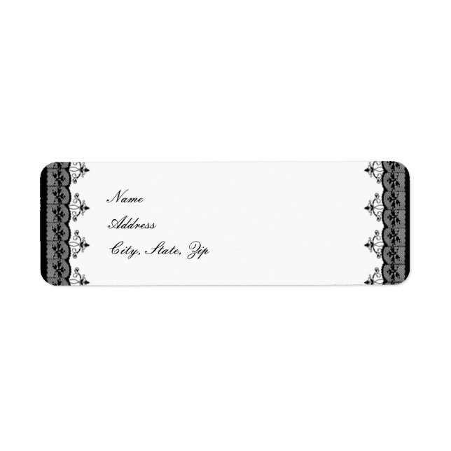 Black Lace Address Labels (Vorne)