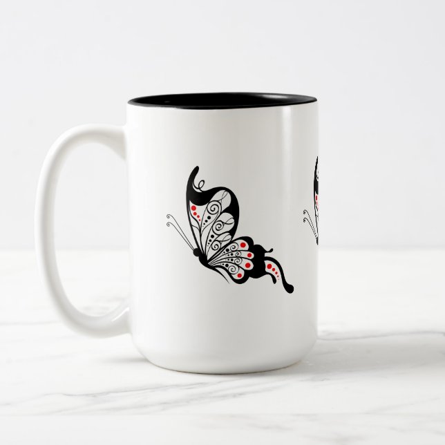 Black Lace Butterfells 2 Zweifarbige Tasse (Links)