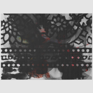 Black Lace Goth Rote Blume Kunst Seidenpapier